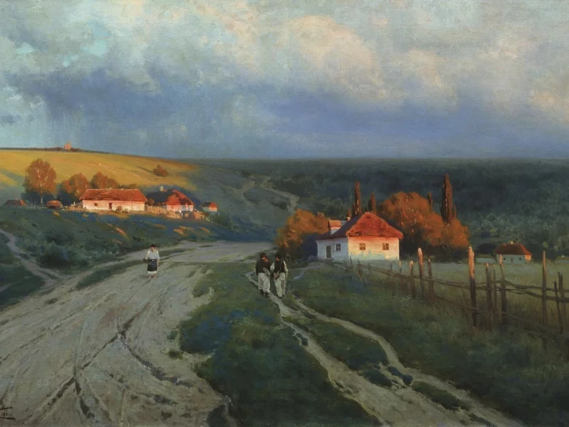 вечер, картина, крыжицкий