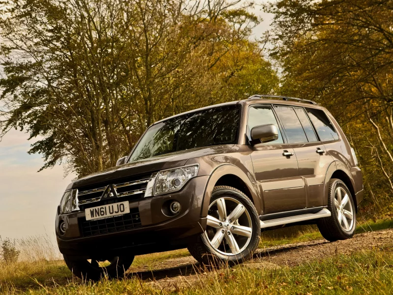сёгун, митсубиши, трава, shogun, внедорожник, передок, лес, suv, mitsubishi, деревья, паджеро, митсубиси, джип, pajero