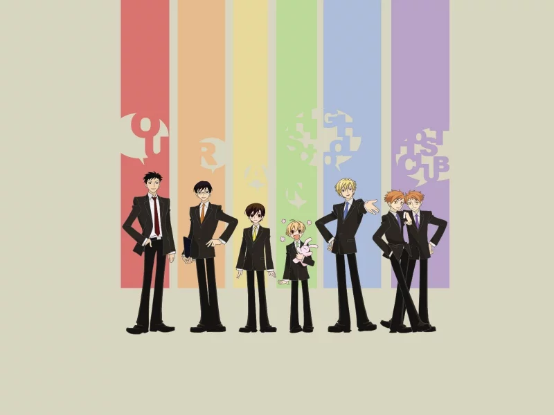 tamaki suou, takashi morinozuka, hikaru kaoru hitachiin, ouran high school host club, mitsukuni haninozuka, haruhi fujioka, kyoya ootori