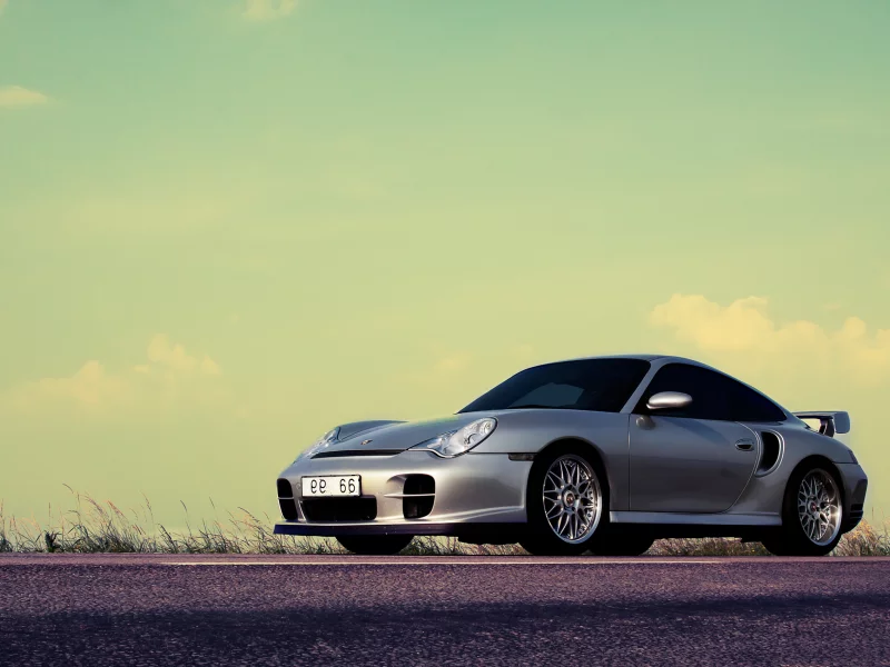 небо, porsche, дорога, 911