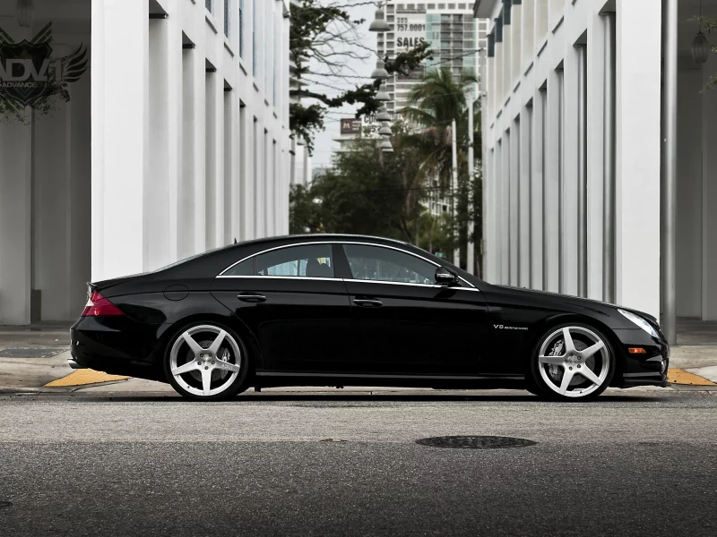асфальт, mercedes cls55, тюнинг
