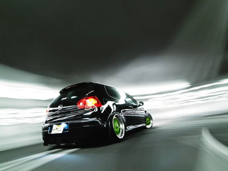 gti, скорость, задом, фара, vw, mkv