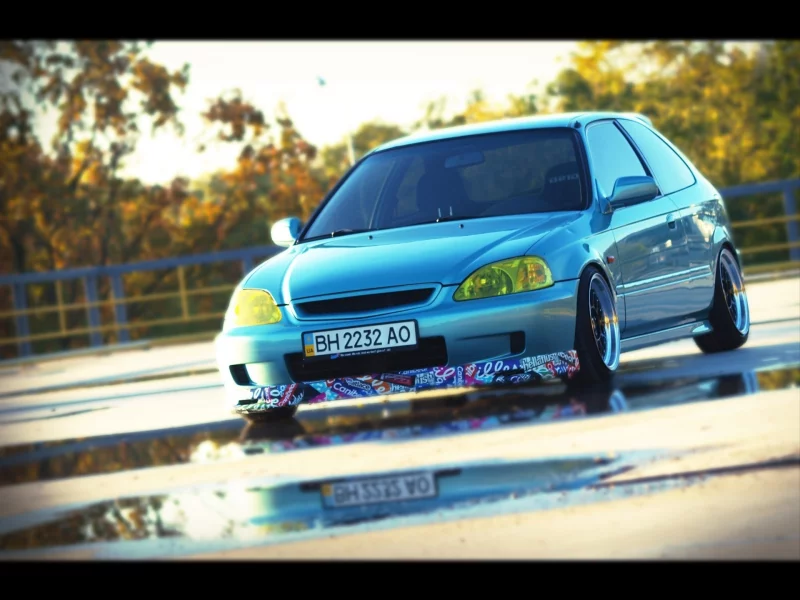 тюнинг, tuning, вода, civic, лужа, honda