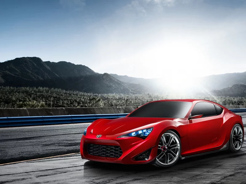 свет, горы, scion, concept, fr-s, красный, скион