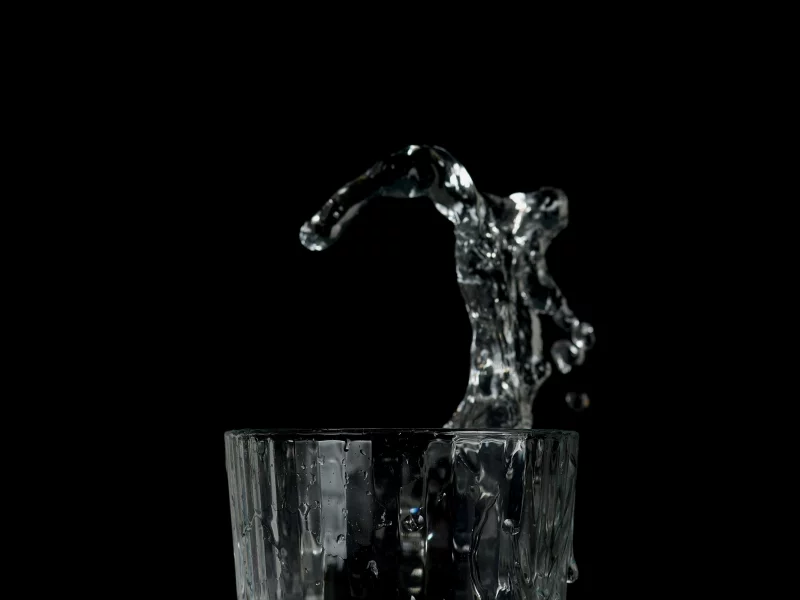 фон, стакан, вода, чёрный, брызги