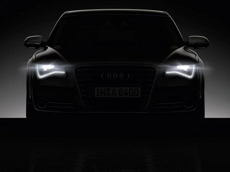audi, фары, темно, авто