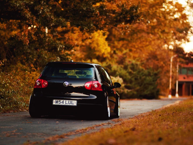 auto, дорога, gti, wolkswagen golf, cars walls, осень, cars, golf, листья, volkswagen