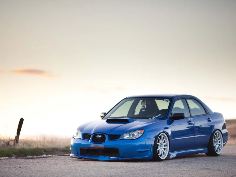 impreza, дорога, sti, синий, subaru, wrx