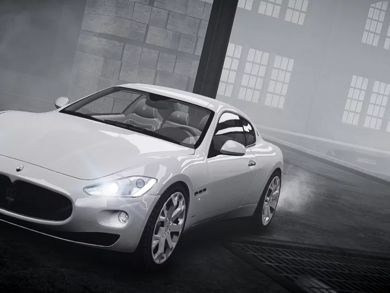 туман, чб, машина, maserati gt, gta 4