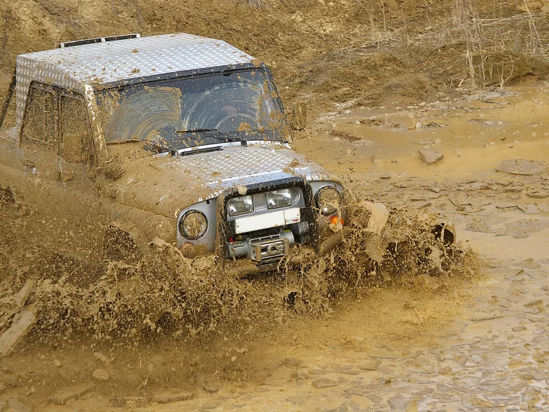 грязь, бездорожье, джип, uaz