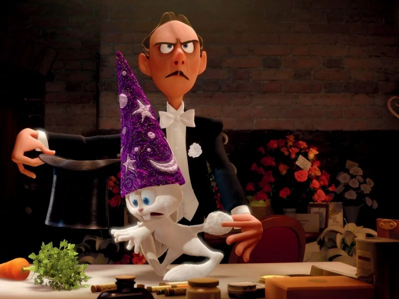кролик, престо, presto, шляпа, морковка, мультфильм, pixar, цветы, короткометражки, фокусник, розы
