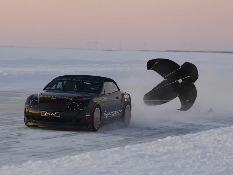 трасса, snow, car, 1920x1200, машина, speed record on ice, winter, bentley continental supersports, ice, зима, рекорд скорости на льду, лёд, снег, road