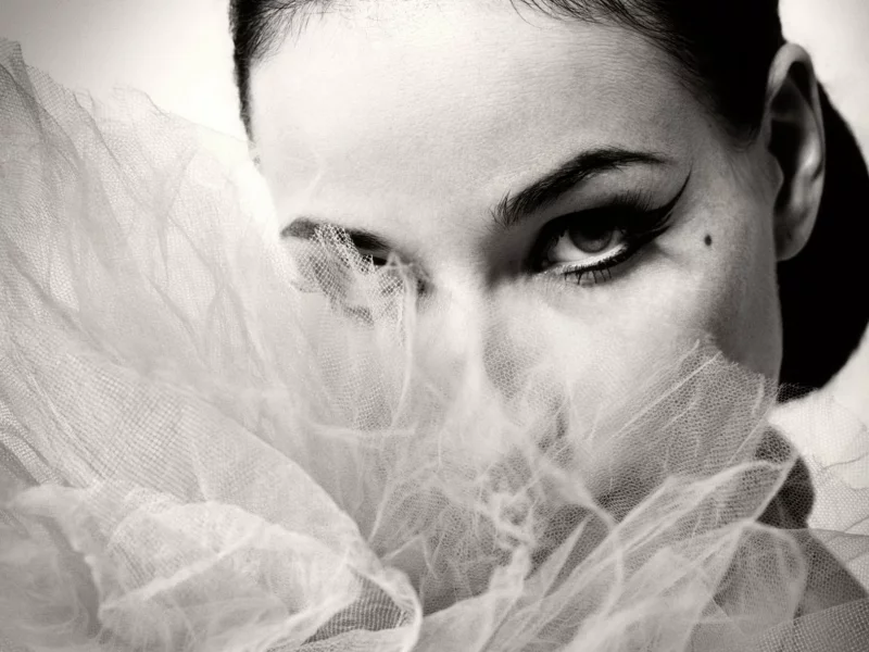 дита фон тиз, модель, dita von teese, чёрно-белое, девушка