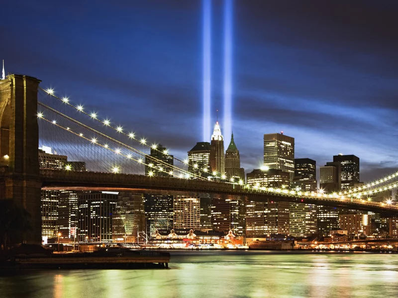 new york, бруклинский мост, world trade center, brooklyn bridge