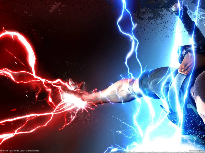 infamous 2, молнии, wallpapers, game