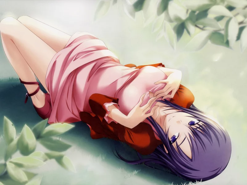 девушка, взгляд, saeko busujima, платье