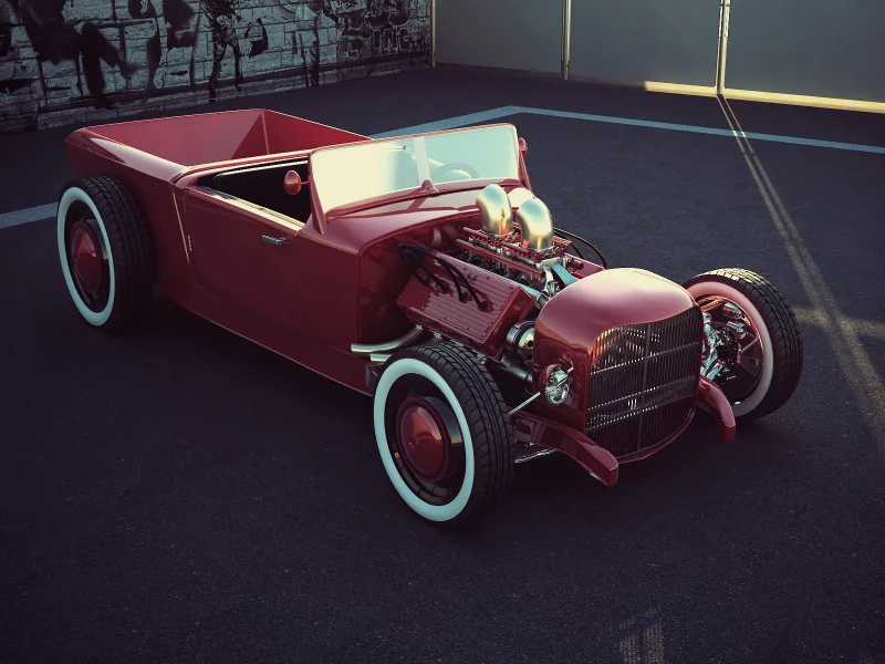hotrod, ford32, vermelho