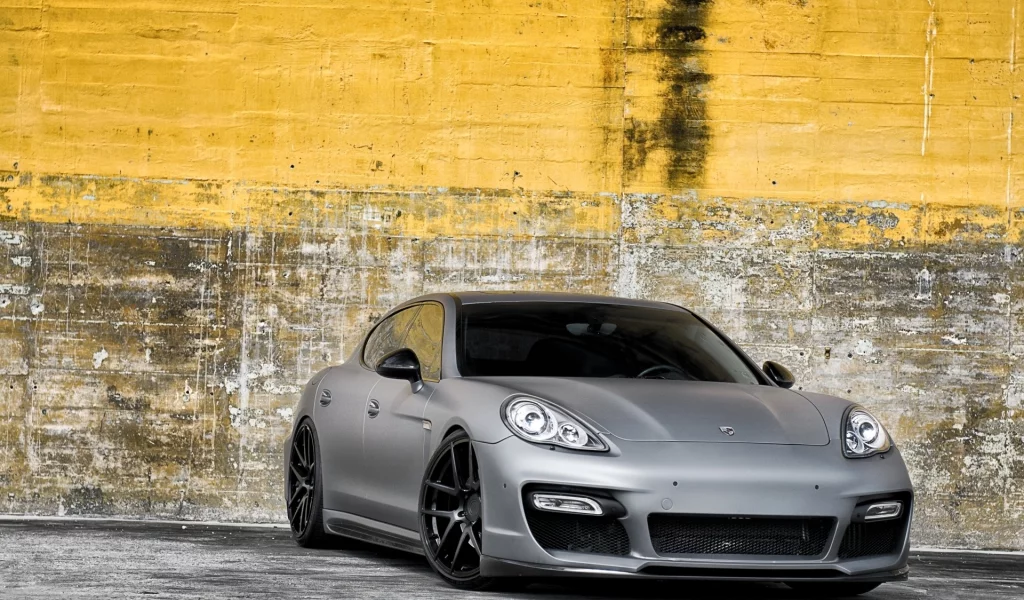 серый, передок, turbo, тюнинг, tuning, стена, диски, panamera, панамера, porsche, порше, турбо, суперседан
