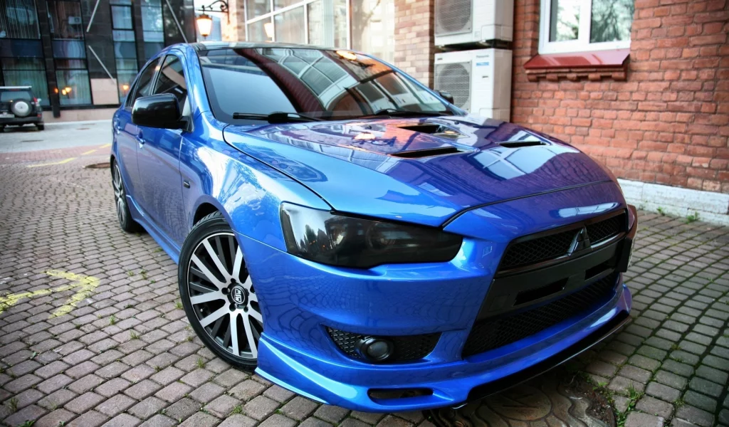 lancer, blue, x, mitsubishi