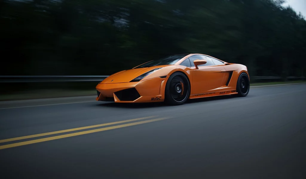 асфальт, gallardo, размытость, скорость