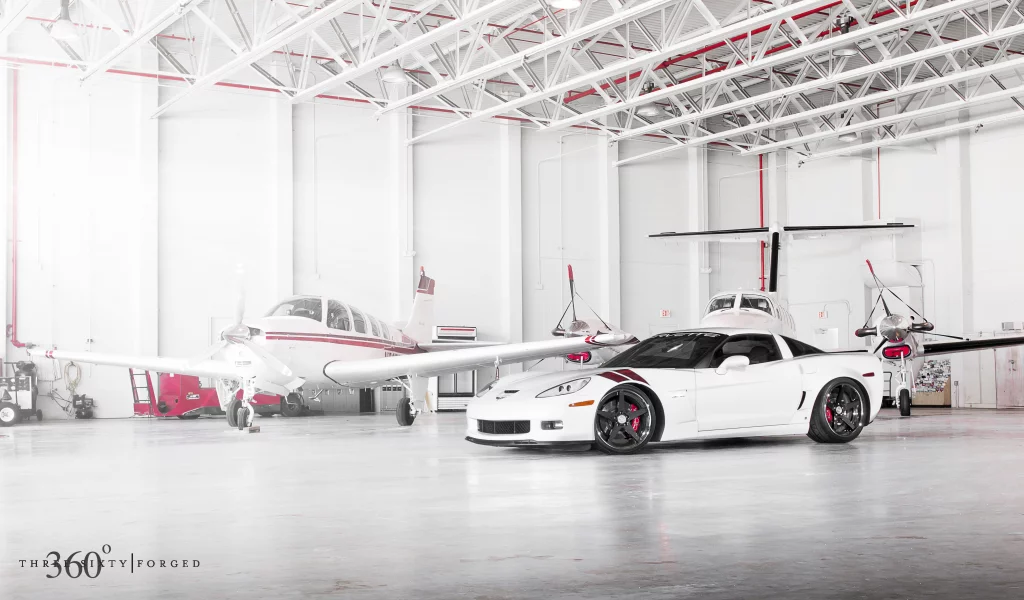 z06, корвет, передняя часть, шевроле, corvette, chevrolet, 360 three sixty forged, ангар, white