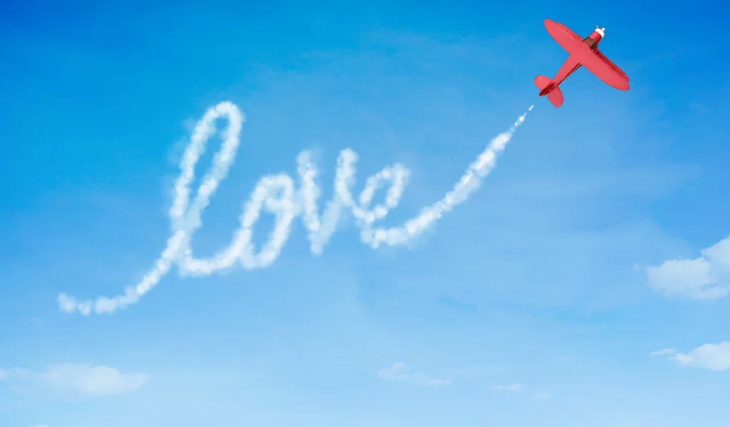небо, love message, самолёт, послание, любовь, голубое