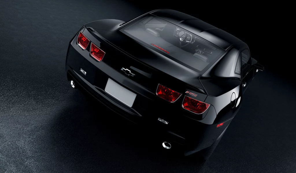 black, chevrolet, camaro rs