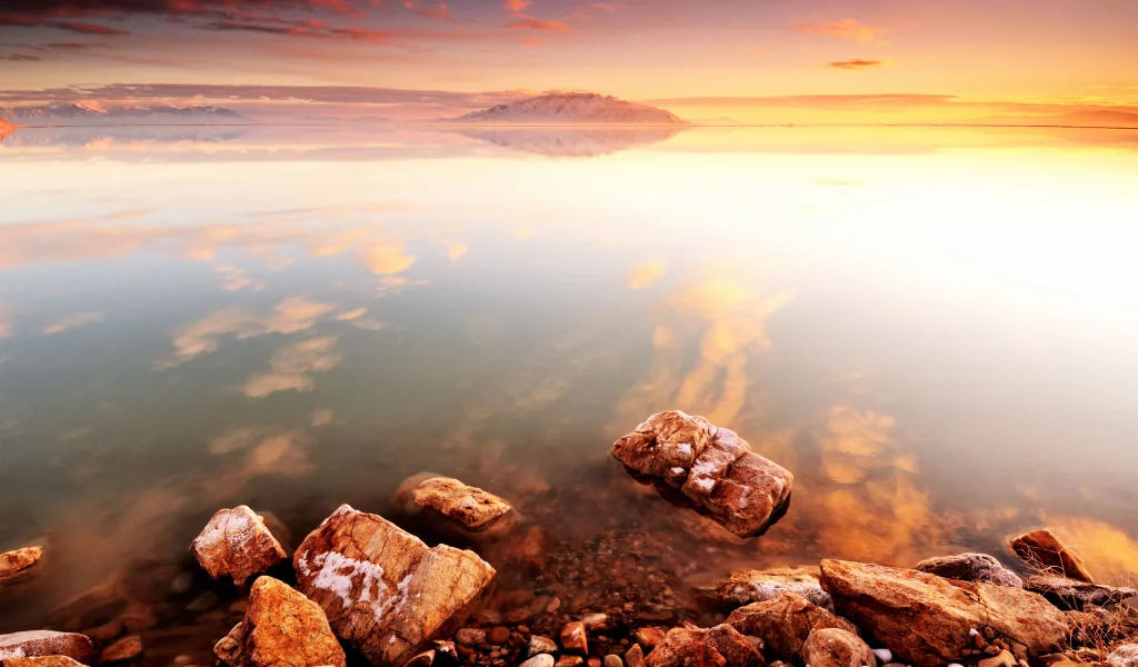 камни, море, закат