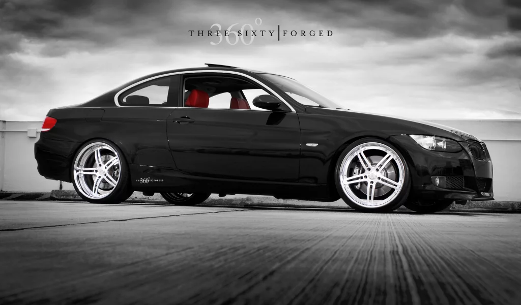 360 forged, bmw 3 coupe, черная bmw на рабочий стол