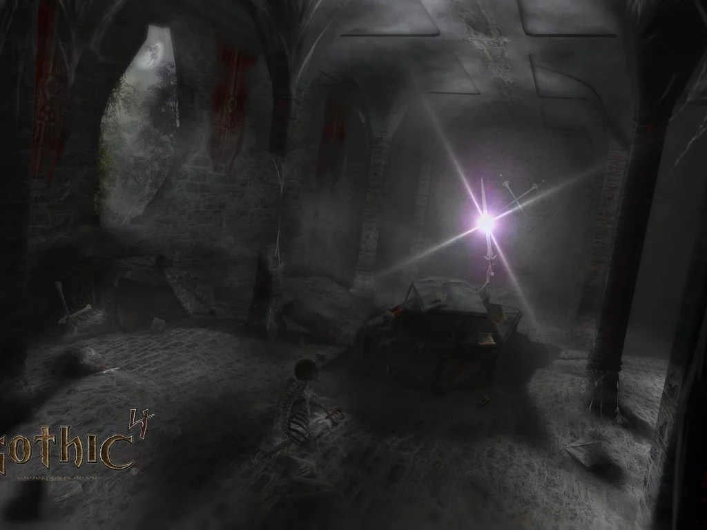 мрачный, gothic 4, скелет, склеп, arcania