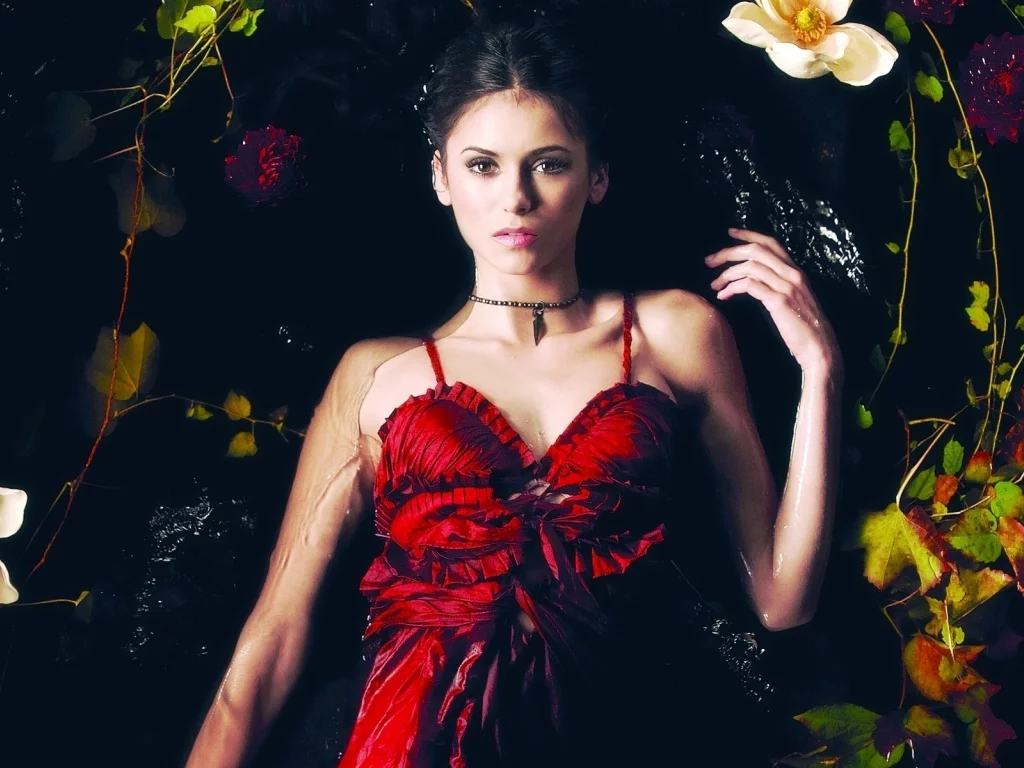 платье, nina dobrev, взгляд, актриса, девушка