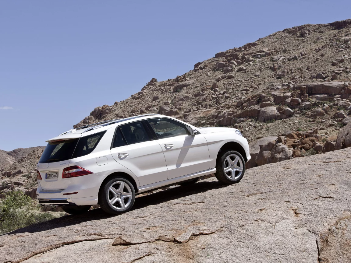 камни, car, 3000x2000, rocks, небо, sky, машина, mercedes-benz m-class 2012
