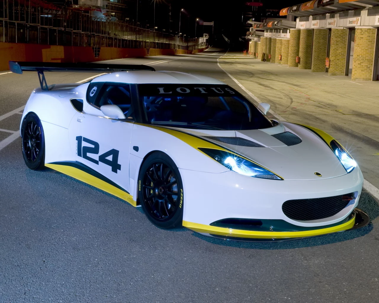 lotus, racecar, endurance, передняя часть, ночь, боксы, евора, лотус, night, evora, трасса, type 124