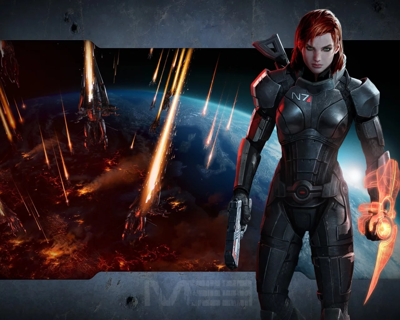 шепард, броня, mass effect 3, земля, нападение