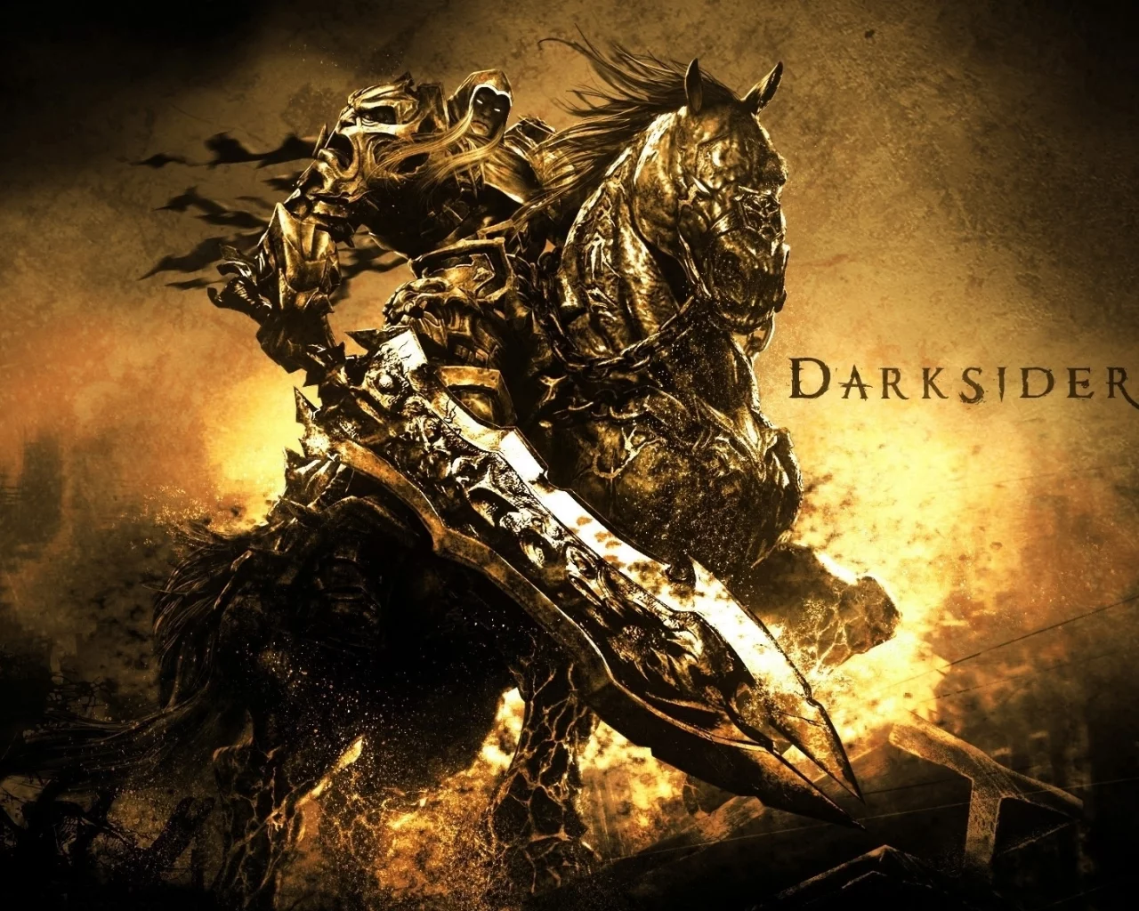 меч, war, всадник, апокалипсис, война, конь, darksiders