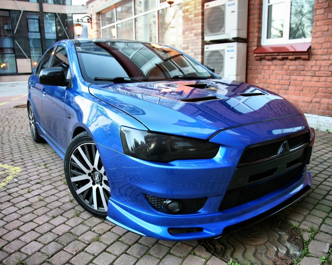 lancer, blue, x, mitsubishi