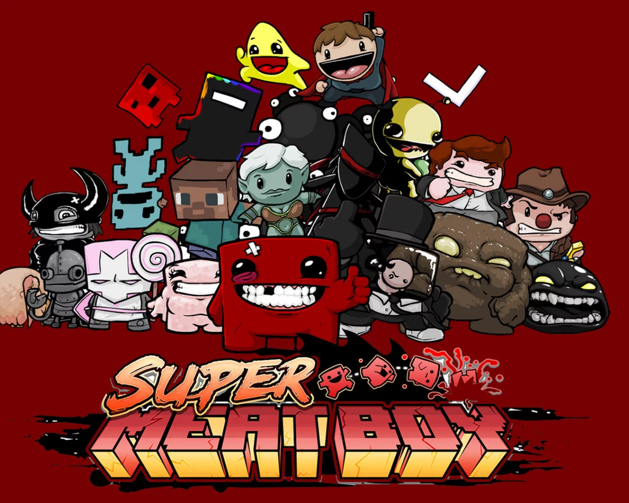 мясо, герои, super meet boy, game