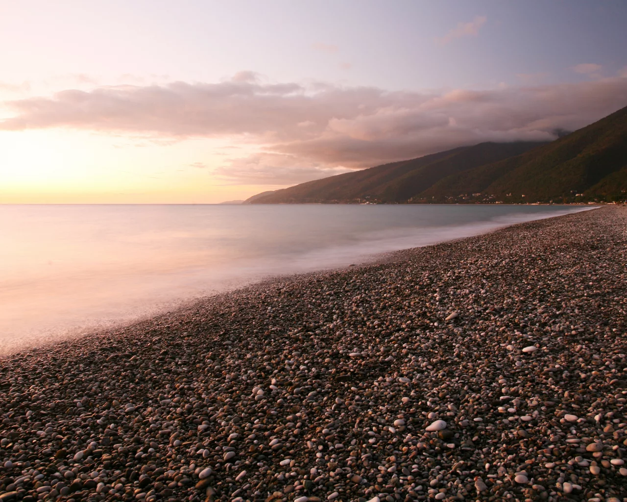 море, гора, побережье, галька, горы, пляжи, камень, океан, облака, вода, камни, берег