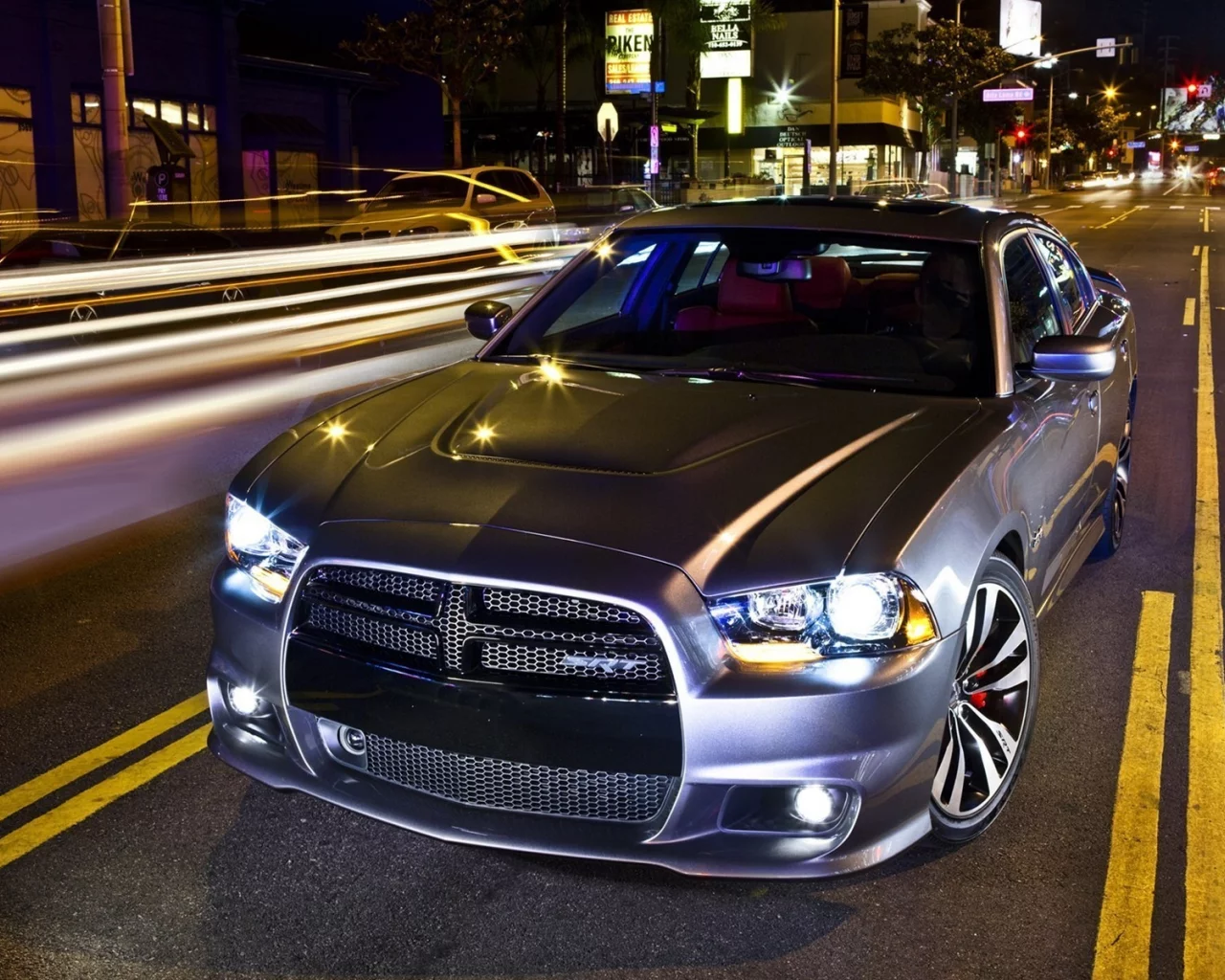 абстракция, дорога, charger srt8