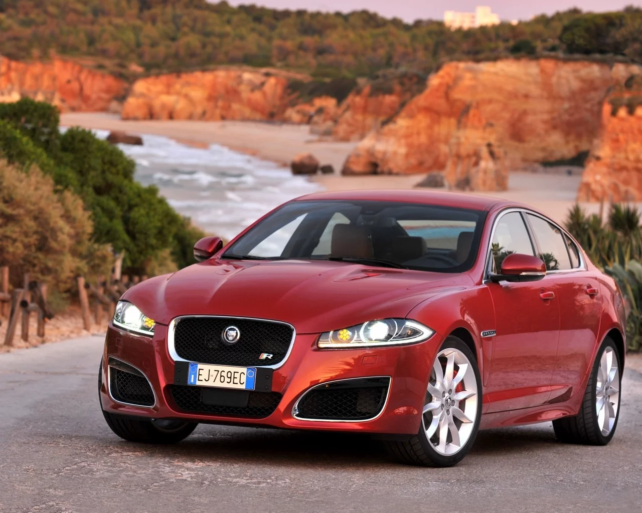 jaguar, красный, xfr, ягуар