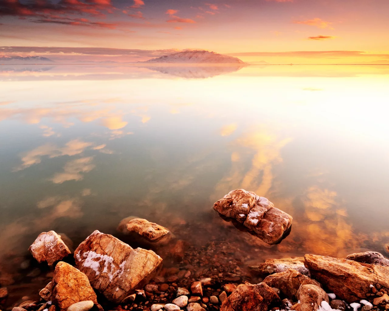 камни, море, закат