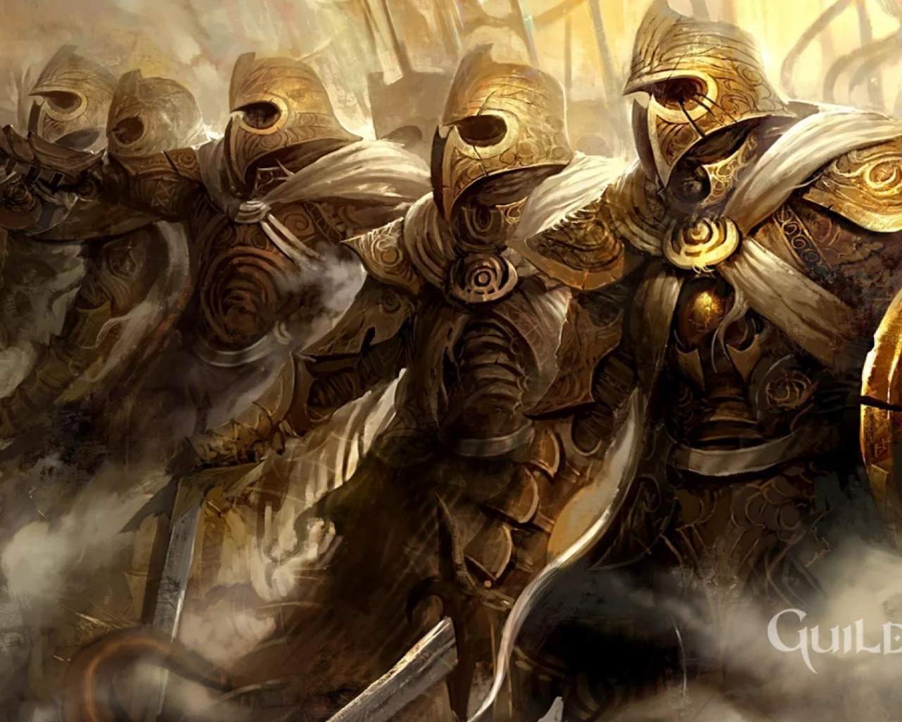 игра, доспехи, guild wars, воины