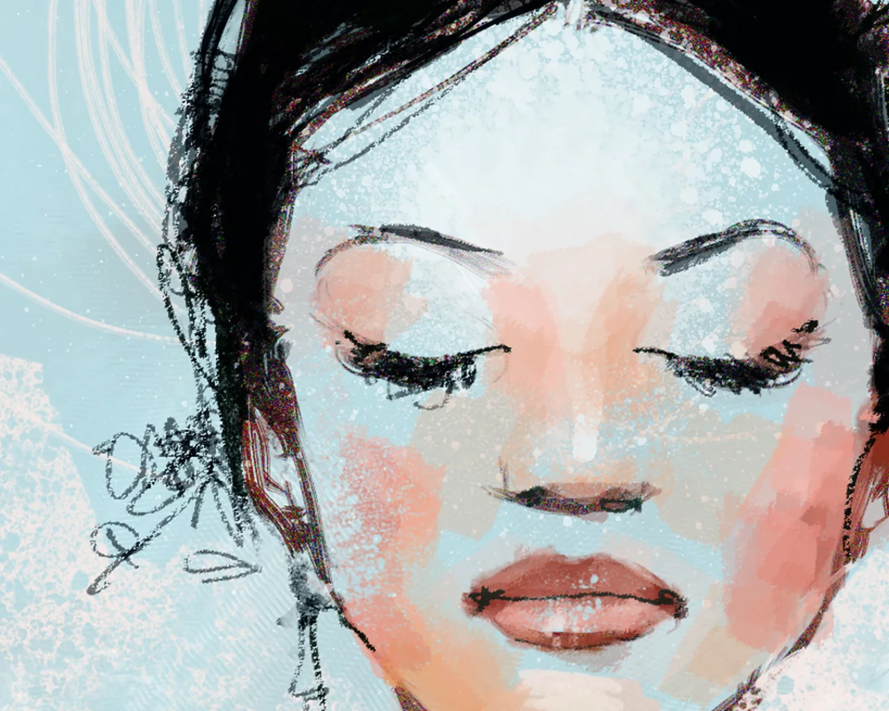 picture, portal 2, chell, paints