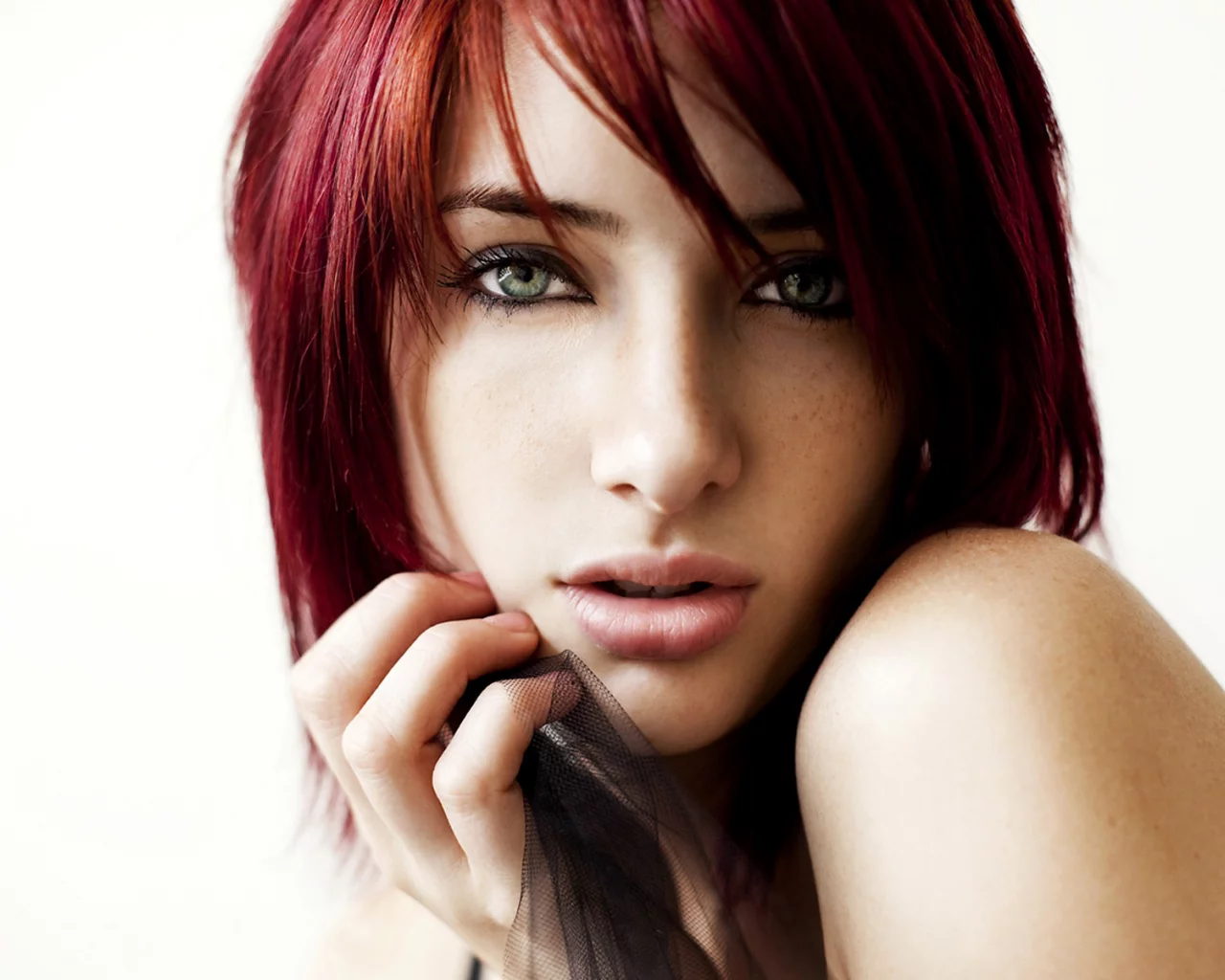 красные, лицо, волосы, девушка, взгляд, susan coffey