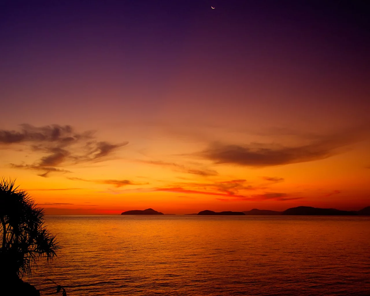 after, sunset, moonrise