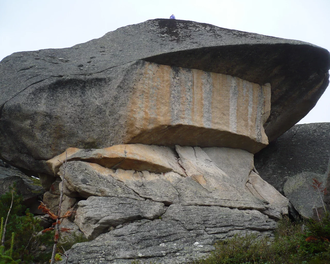 камень, похож, гриб, скала