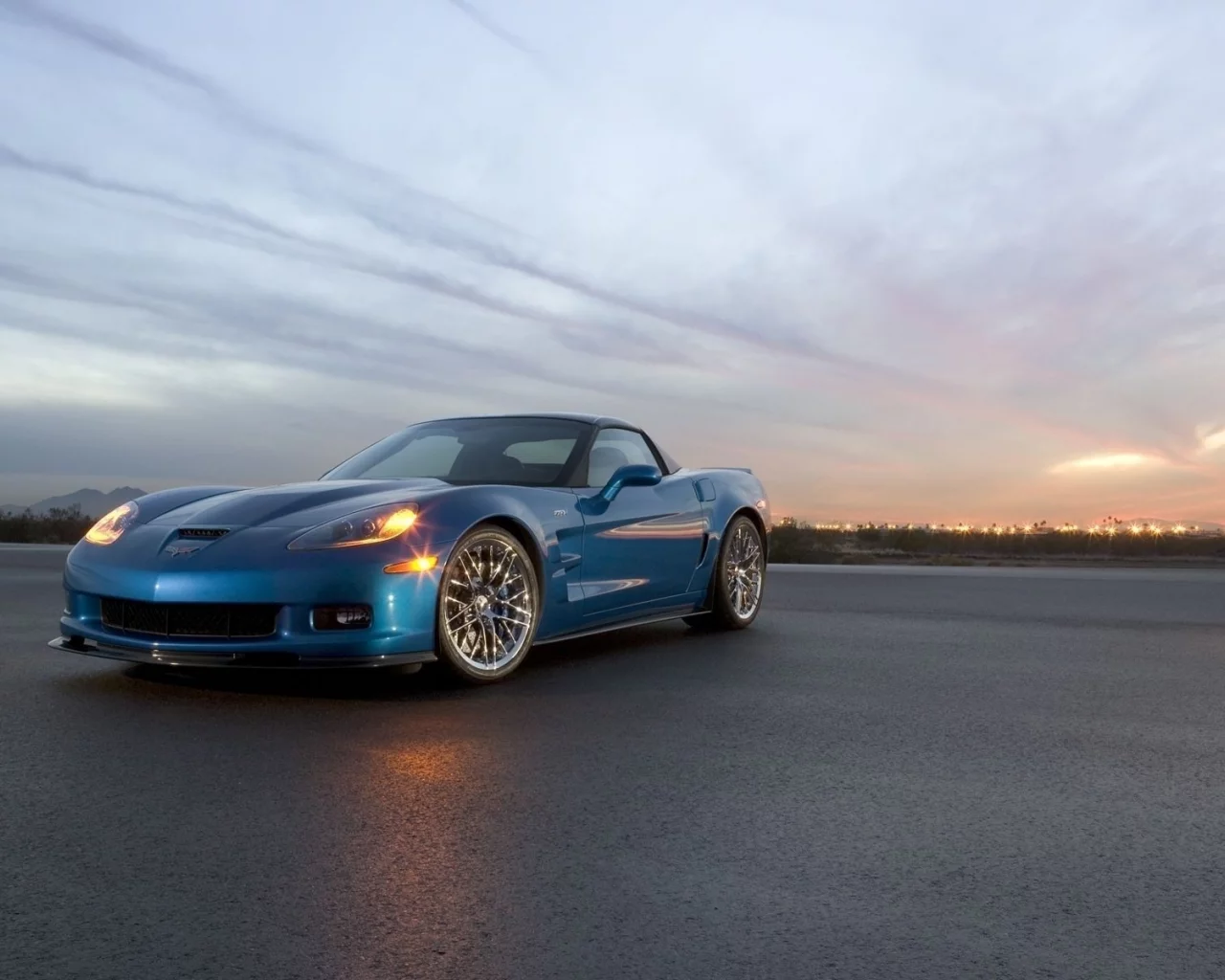 асфальт, car, город, chevrolet, auto, corvette