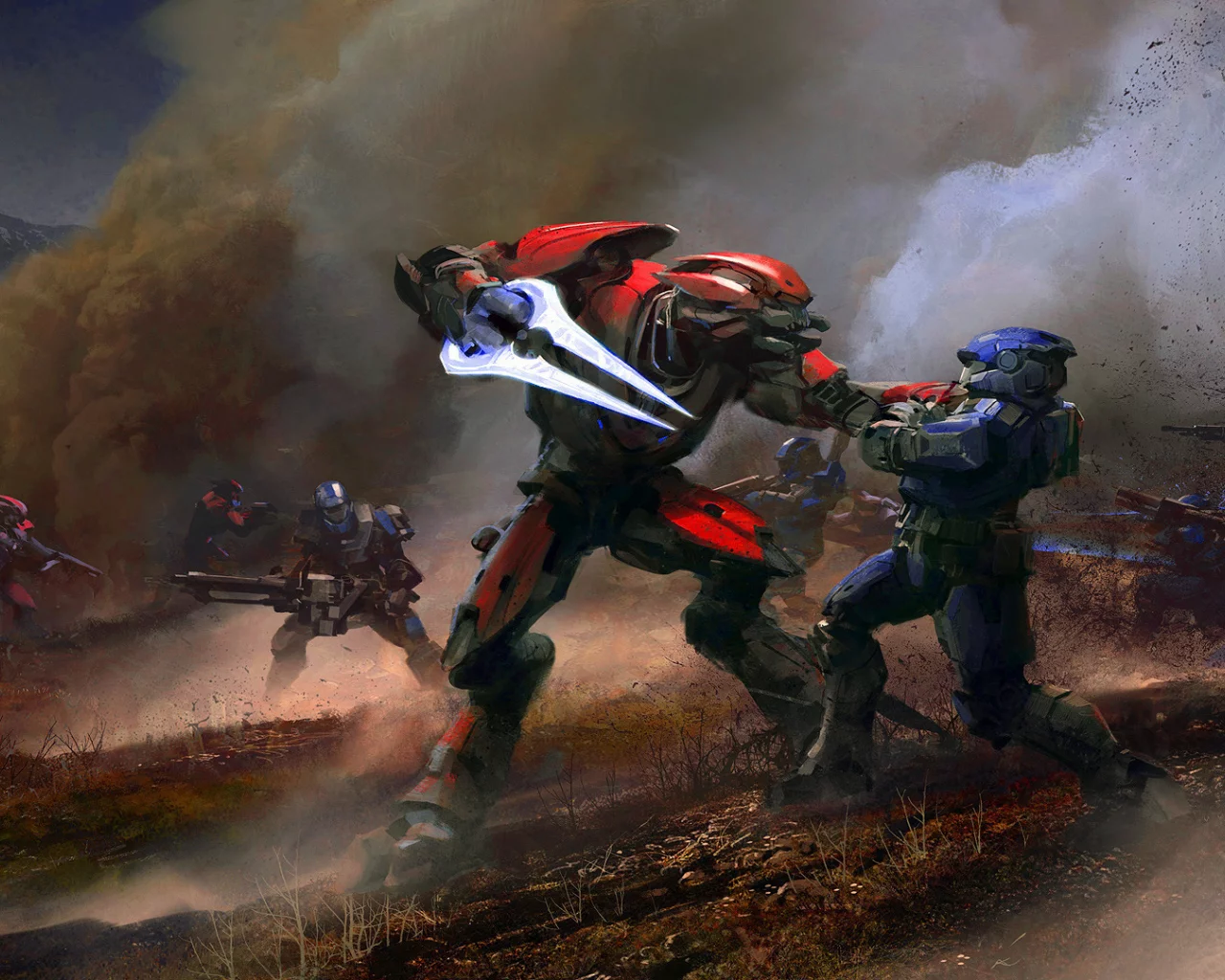 дым, covenant, halo, spartan, бой