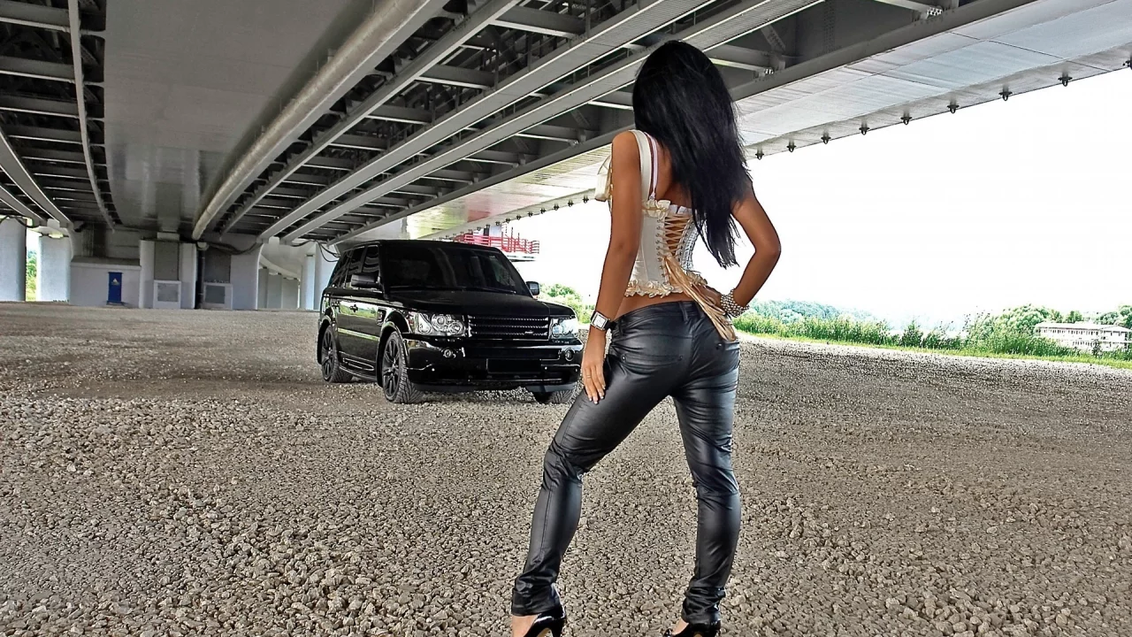 красивая, land rover, обои, девушка