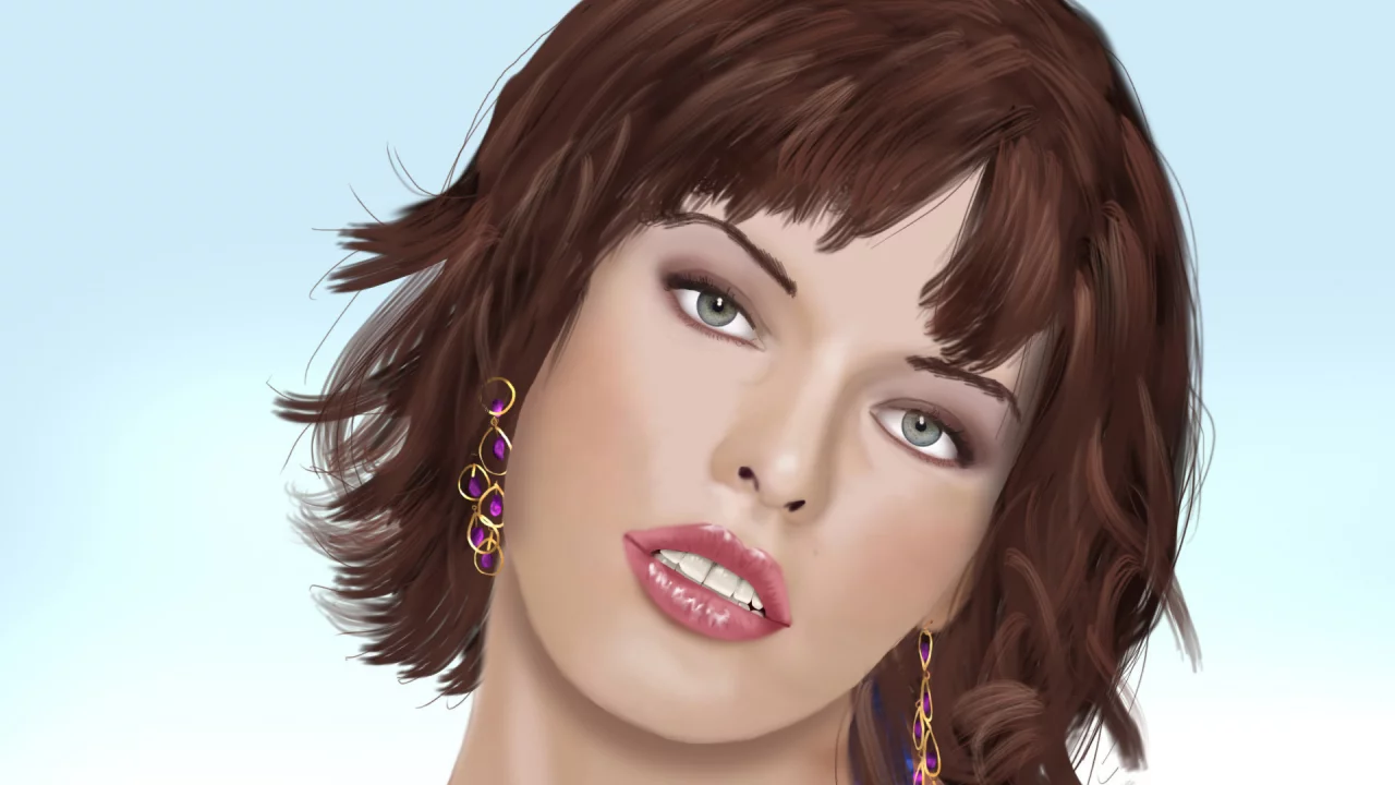 серьги, milla jovovich, композитор, милла йовович, вектор, брюнетка, актриса, девушка, продюсер